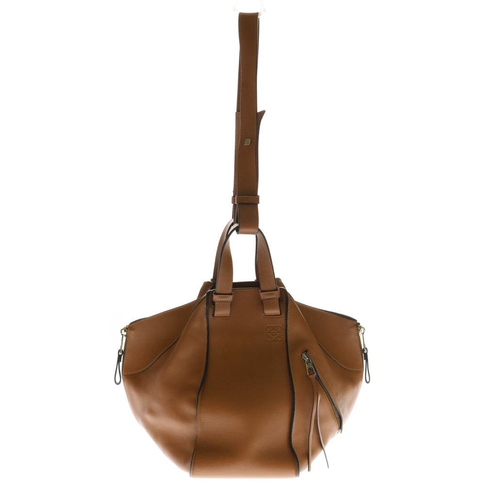 LOEWE(ロエベ) ハンモック ミディアム 2WAYバッグ ショルダーバッグ ハンドバッグ ゴールド金具 ブラウン レザー