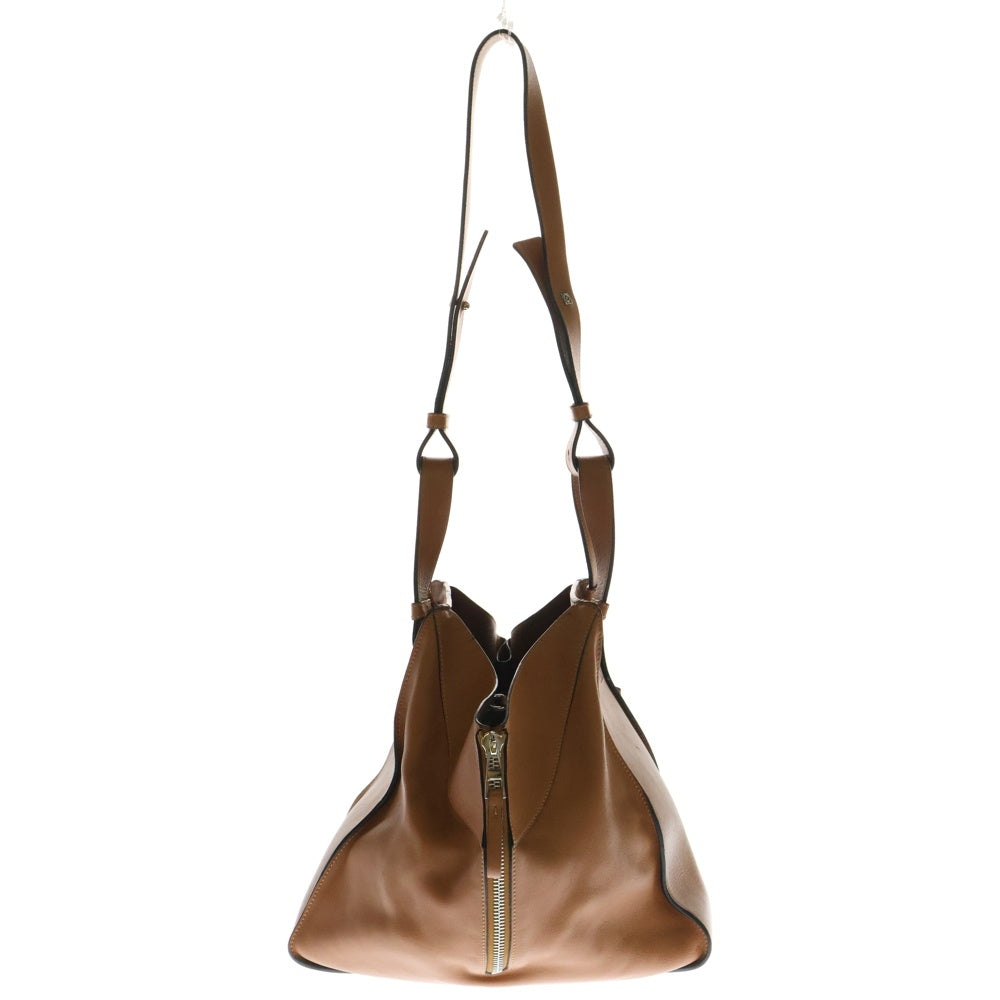 LOEWE(ロエベ) ハンモック ミディアム 2WAYバッグ ショルダーバッグ ハンドバッグ ゴールド金具 ブラウン レザー