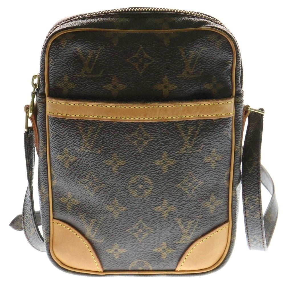 LOUIS VUITTON(ルイヴィトン) モノグラム ダヌーブ ショルダーバッグ ミニバッグ ブラウン ゴールド金具 レザー×PVC M45266