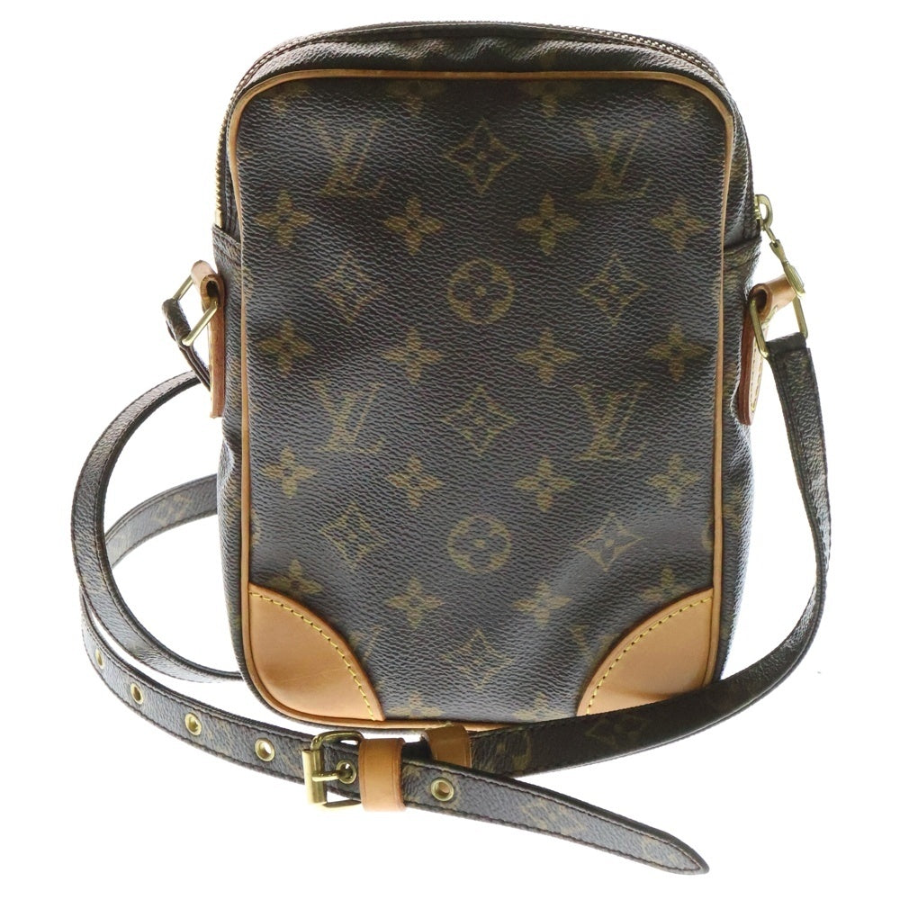 LOUIS VUITTON(ルイヴィトン) モノグラム ダヌーブ ショルダーバッグ ミニバッグ ブラウン ゴールド金具 レザー×PVC M45266