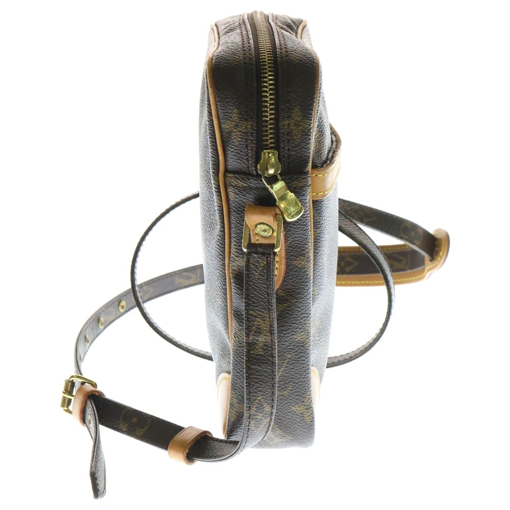 LOUIS VUITTON(ルイヴィトン) モノグラム ダヌーブ ショルダーバッグ ミニバッグ ブラウン ゴールド金具 レザー×PVC M45266