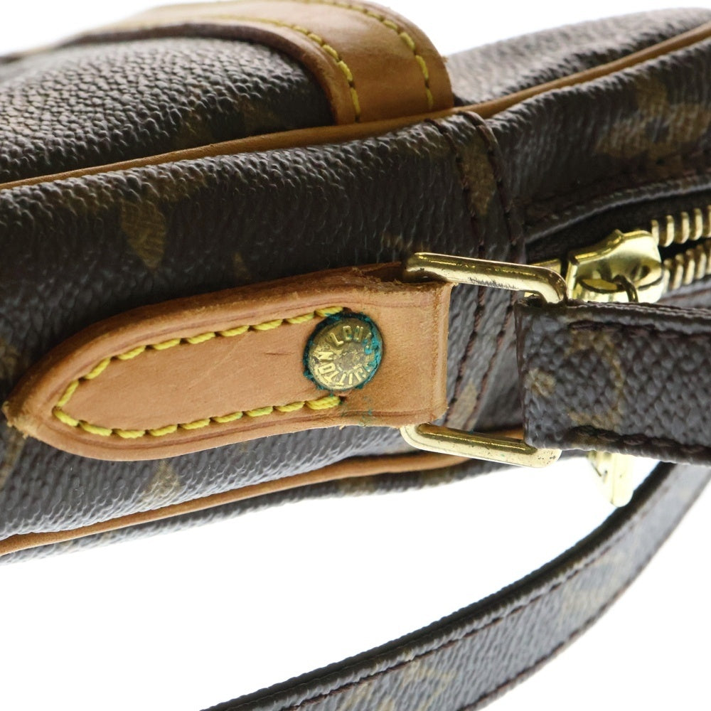 LOUIS VUITTON(ルイヴィトン) モノグラム ダヌーブ ショルダーバッグ ミニバッグ ブラウン ゴールド金具 レザー×PVC M45266