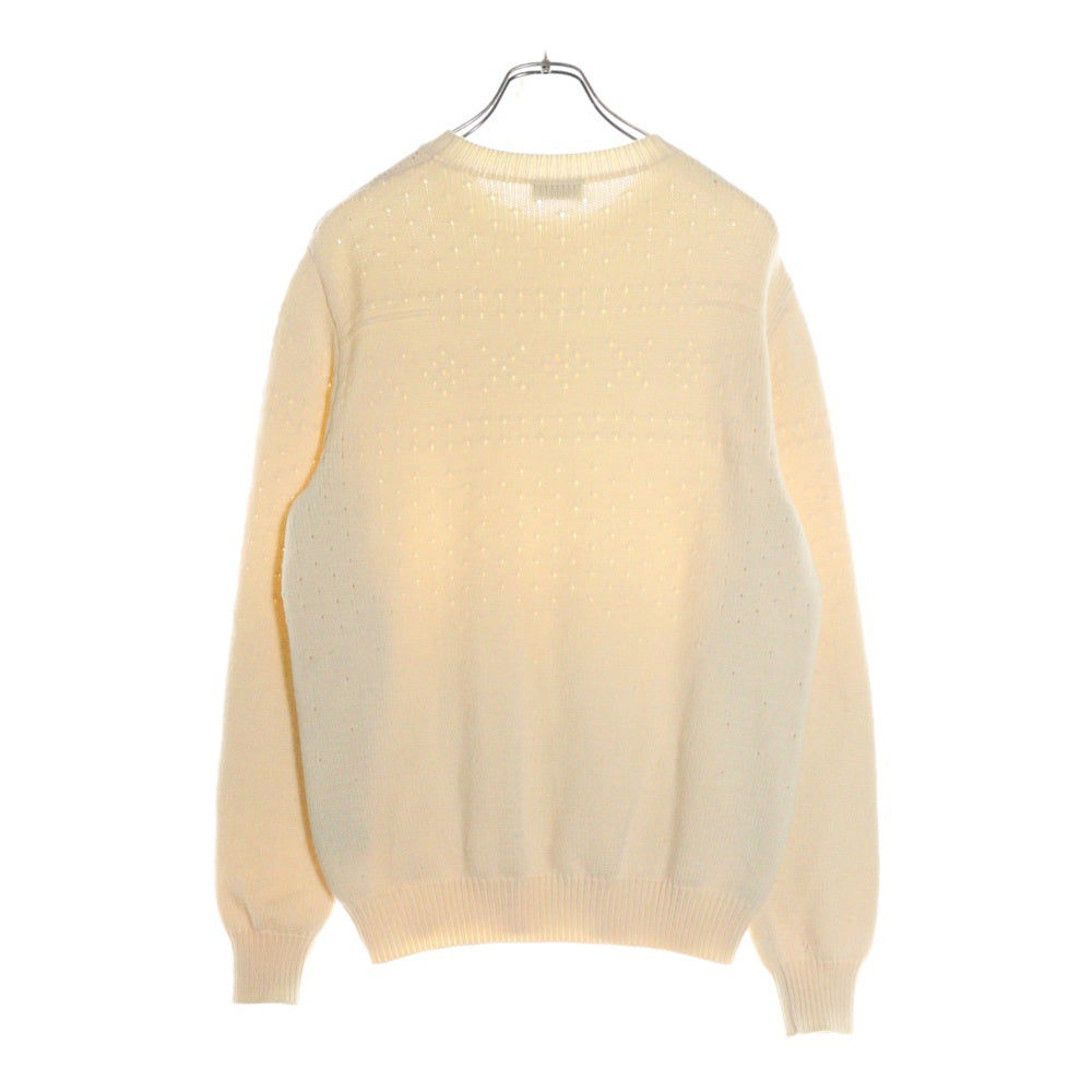 Christian Dior(クリスチャンディオール) 16SS HOMME クルーネック ハイゲージ ウール ロングスリーブ 長袖ニット セーター ベージュ 633M645AT145