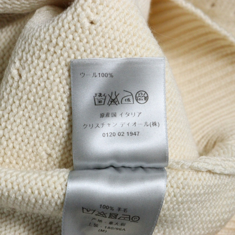 Christian Dior(クリスチャンディオール) 16SS HOMME クルーネック ハイゲージ ウール ロングスリーブ 長袖ニット セーター ベージュ 633M645AT145