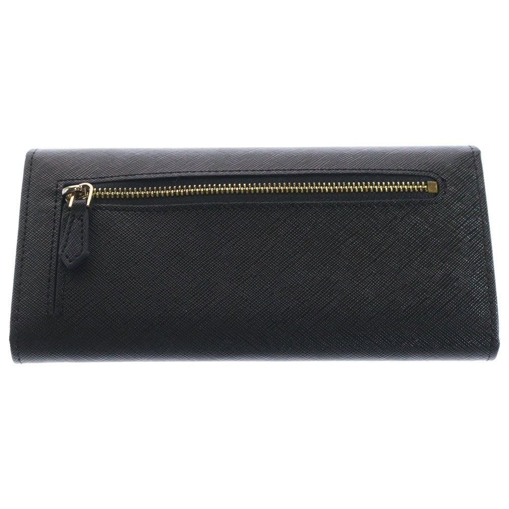 PRADA(プラダ) サフィアーノ リボン 二つ折り長財布 ロングウォレット カードケース ブラック ゴールド金具 レザー 1M1132