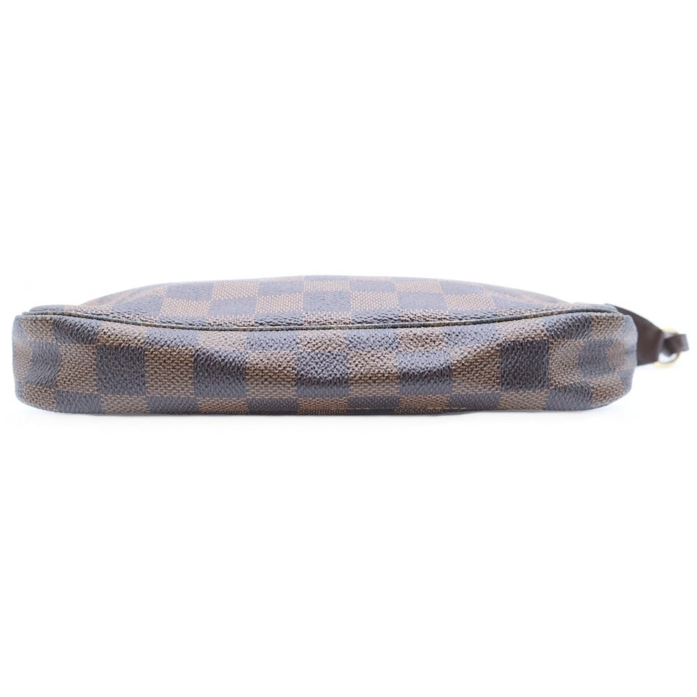 LOUIS VUITTON(ルイヴィトン) ポシェットアクセソワール ダミエ エベヌ PVC レザー アクセサリーポーチ ハンドバッグ ゴールド金具 ブラウン N51985