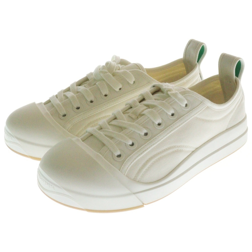 BOTTEGA VENETA(ボッテガヴェネタ) バルカン キャンバス ラバー レースアップ ローカットスニーカー ホワイト レディース