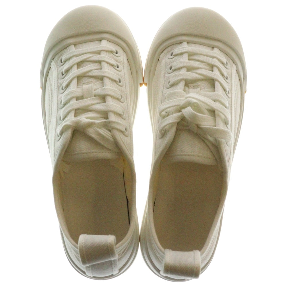 BOTTEGA VENETA(ボッテガヴェネタ) バルカン キャンバス ラバー レースアップ ローカットスニーカー ホワイト レディース