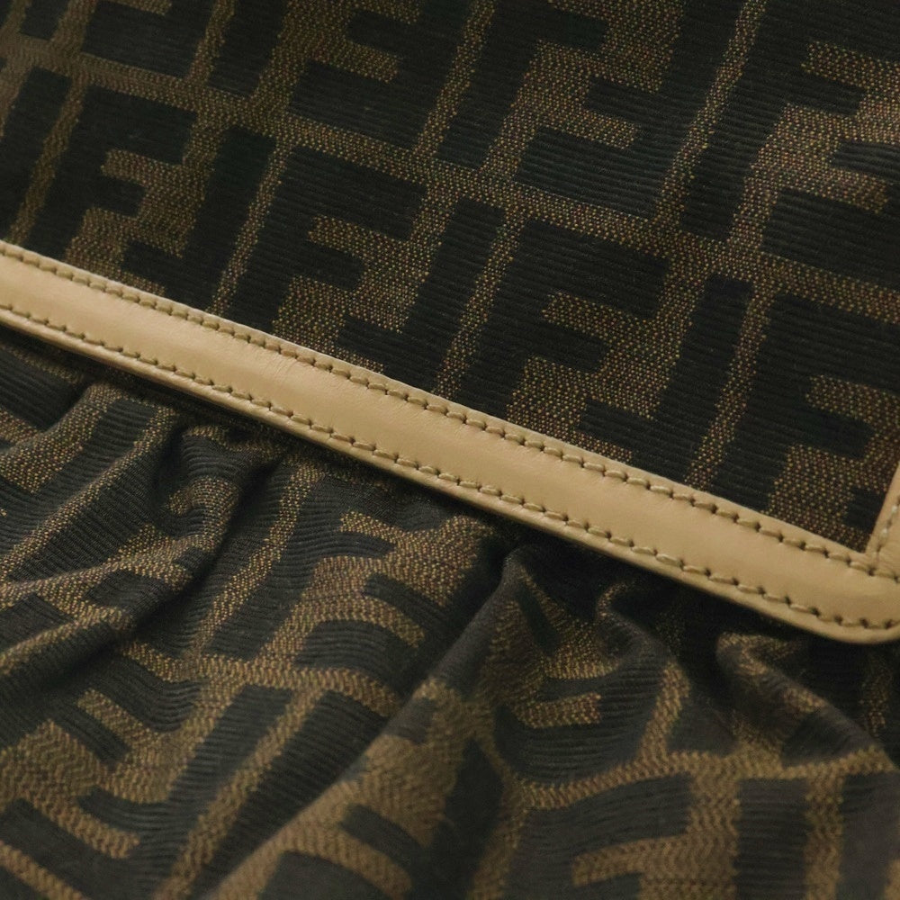 FENDI(フェンディ) ズッカ ワンショルダーバッグ ブラウン×ピンク キャンバス×レザー
