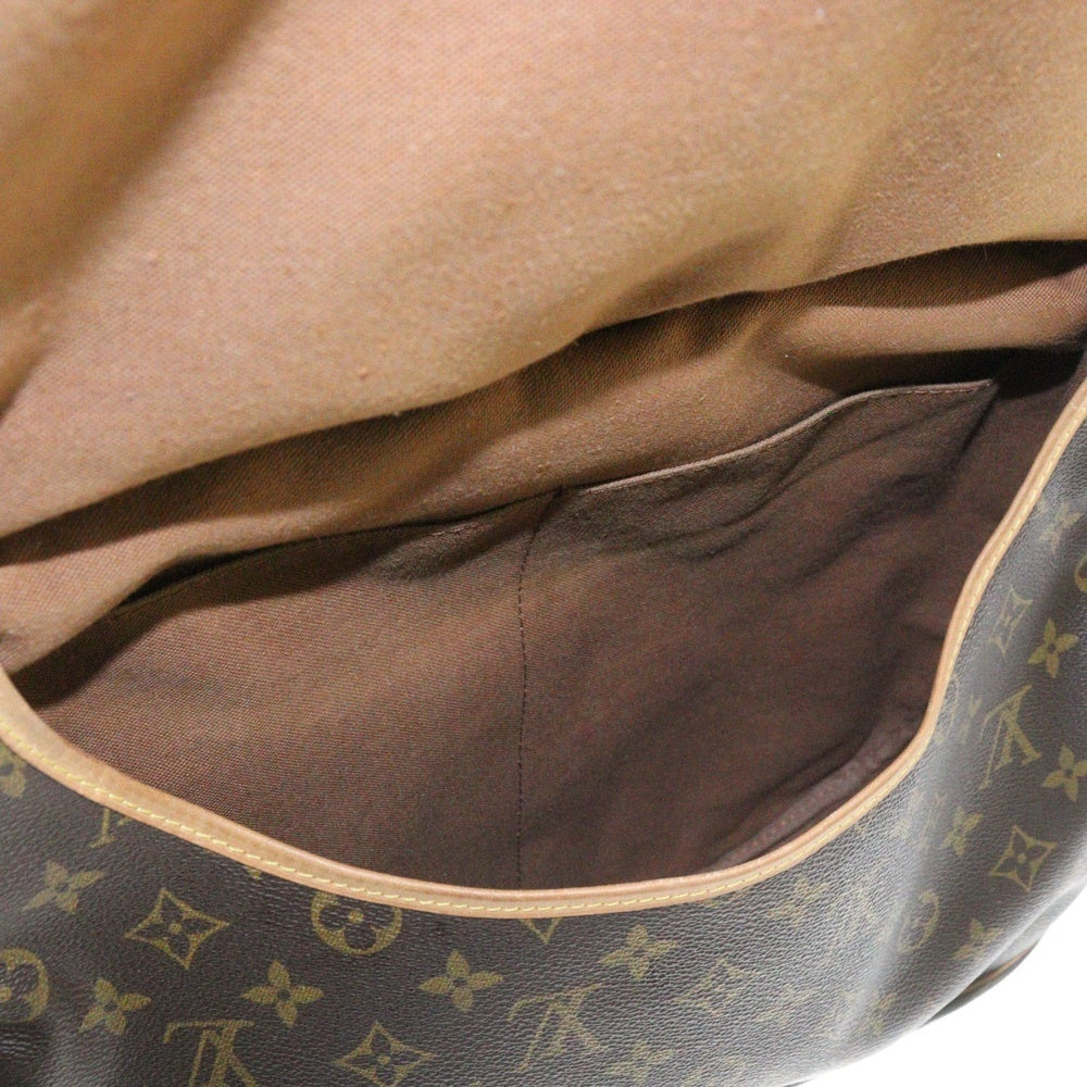 LOUIS VUITTON(ルイヴィトン) モノグラム ソミュール35 ショルダーバッグ ブラウン ゴールド金具 レザー×PVC M42254