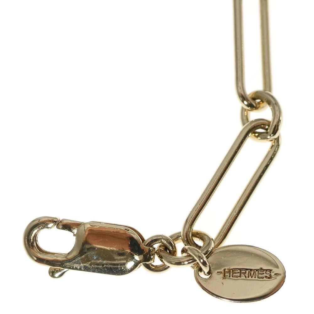 HERMES(エルメス) バッファローホーン ブーツモチーフ ネックレス ゴールド ブルー ペンダント