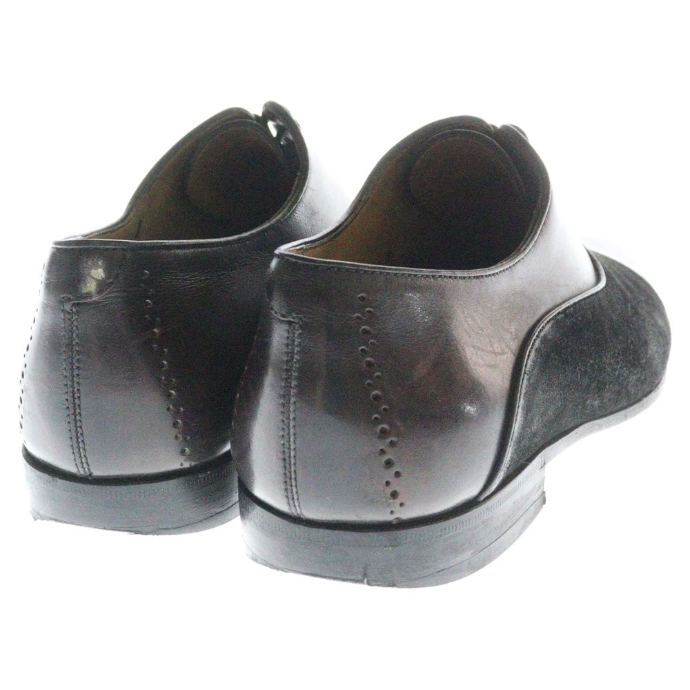 Berluti(ベルルッティ) キャップトゥ スウェード切り替え レザー オックスフォード ストレートチップ ドレスシューズ バーガンディー/ブラック