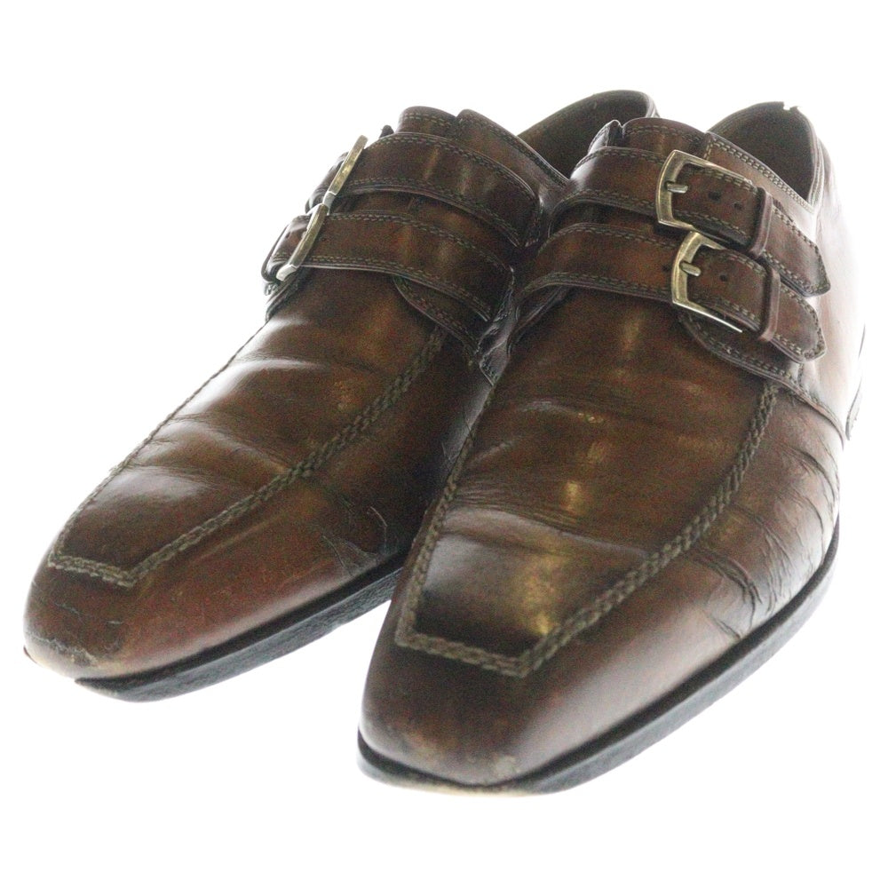 Berluti(ベルルッティ) アンディ ダブルモンクストラップ レザー ドレスシューズ ブラウン