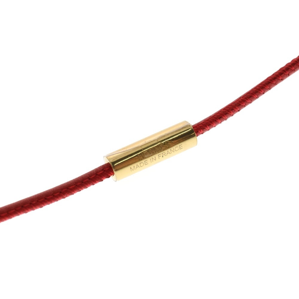 HERMES(エルメス) ループ グラン ネックレス デッラ カヴァッレリア ペンダント ゴールド GP レザー