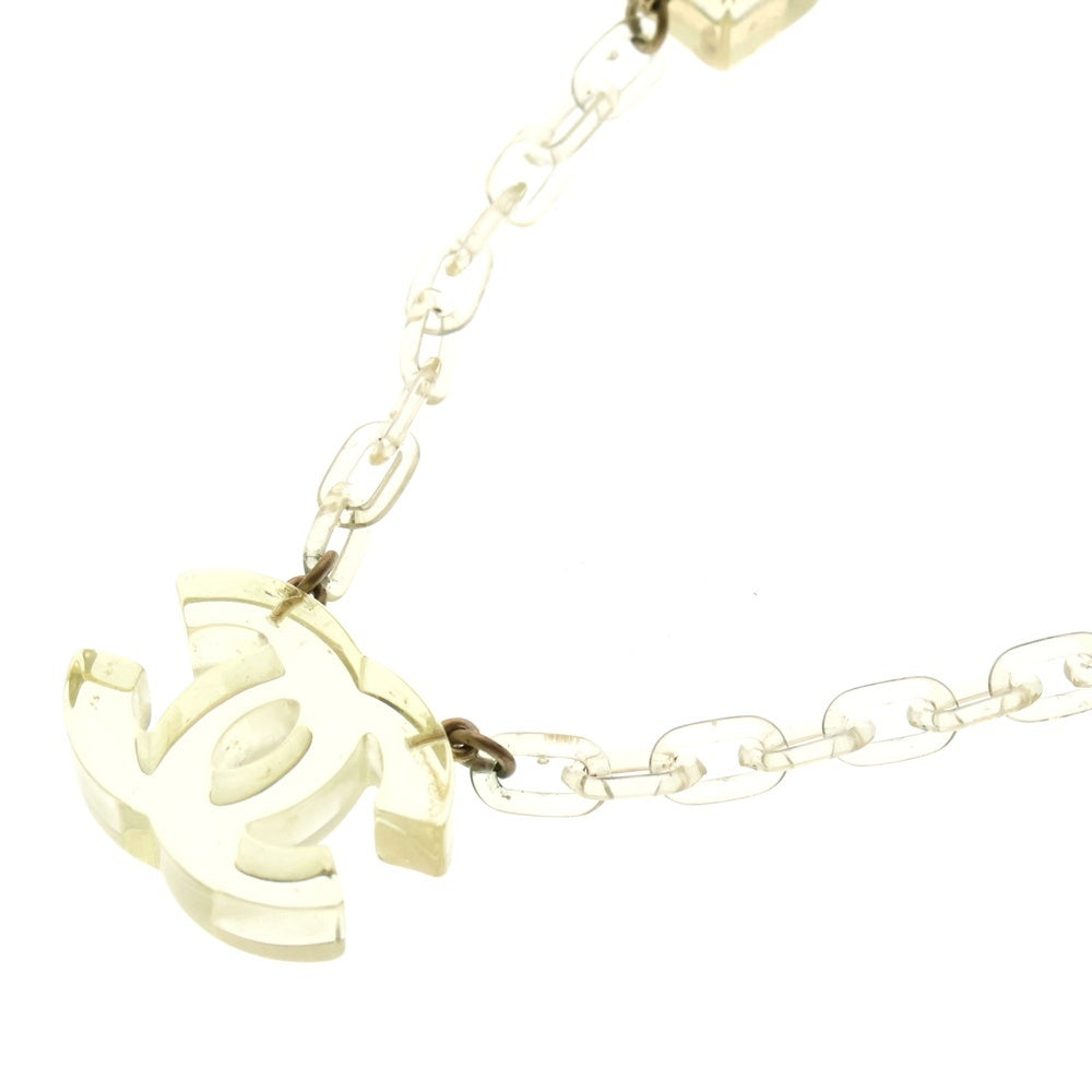 CHANEL(シャネル) ココマーク キューブ ネックレス チョーカー アイボリー ゴールド金具 01P