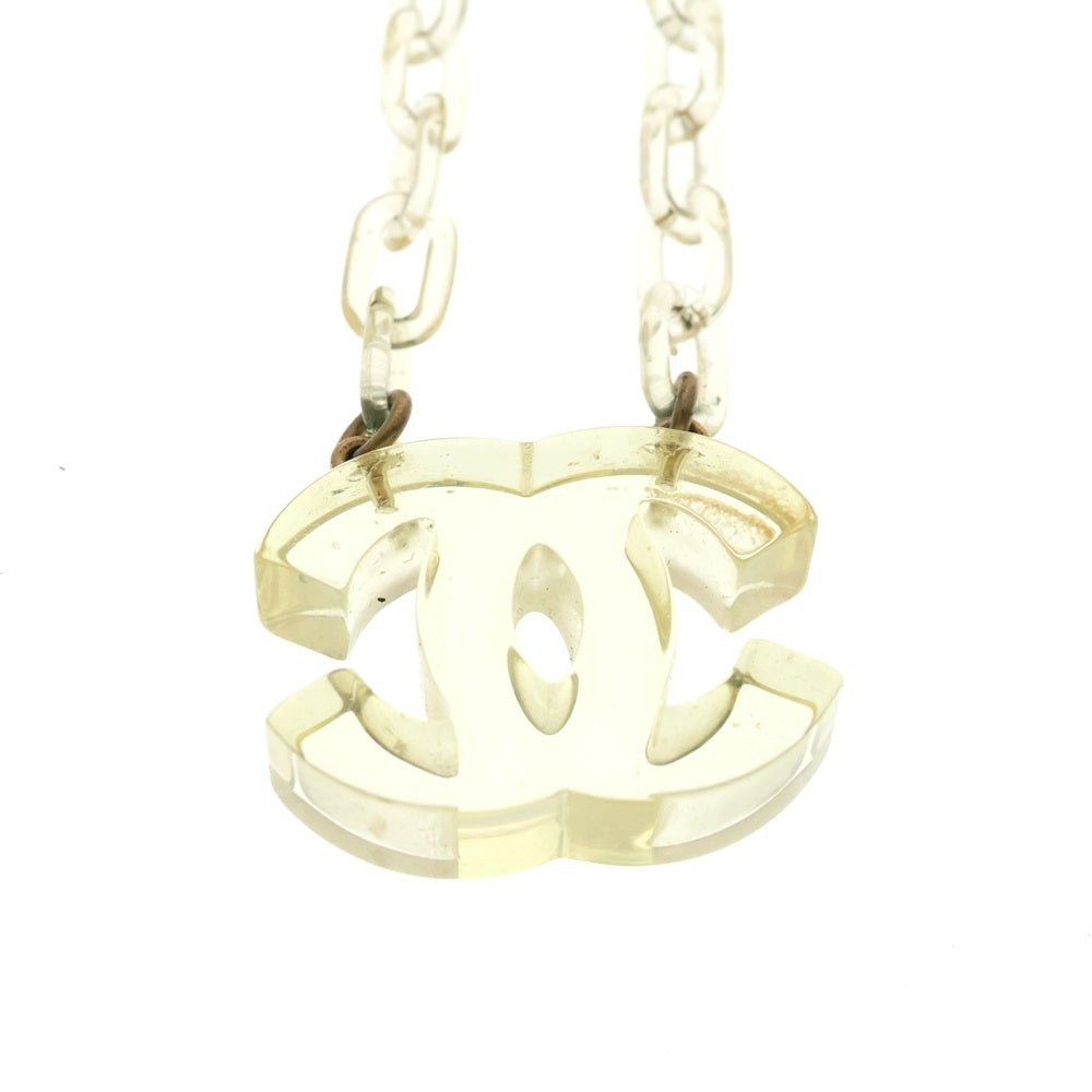 CHANEL(シャネル) ココマーク キューブ ネックレス チョーカー アイボリー ゴールド金具 01P