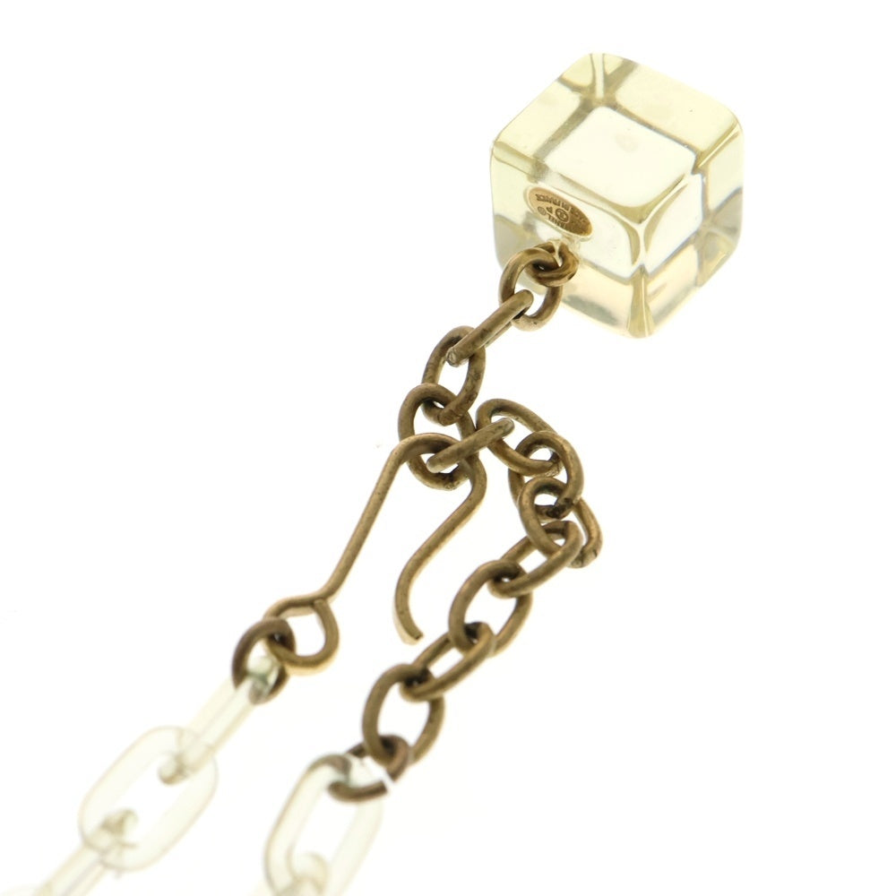CHANEL(シャネル) ココマーク キューブ ネックレス チョーカー アイボリー ゴールド金具 01P