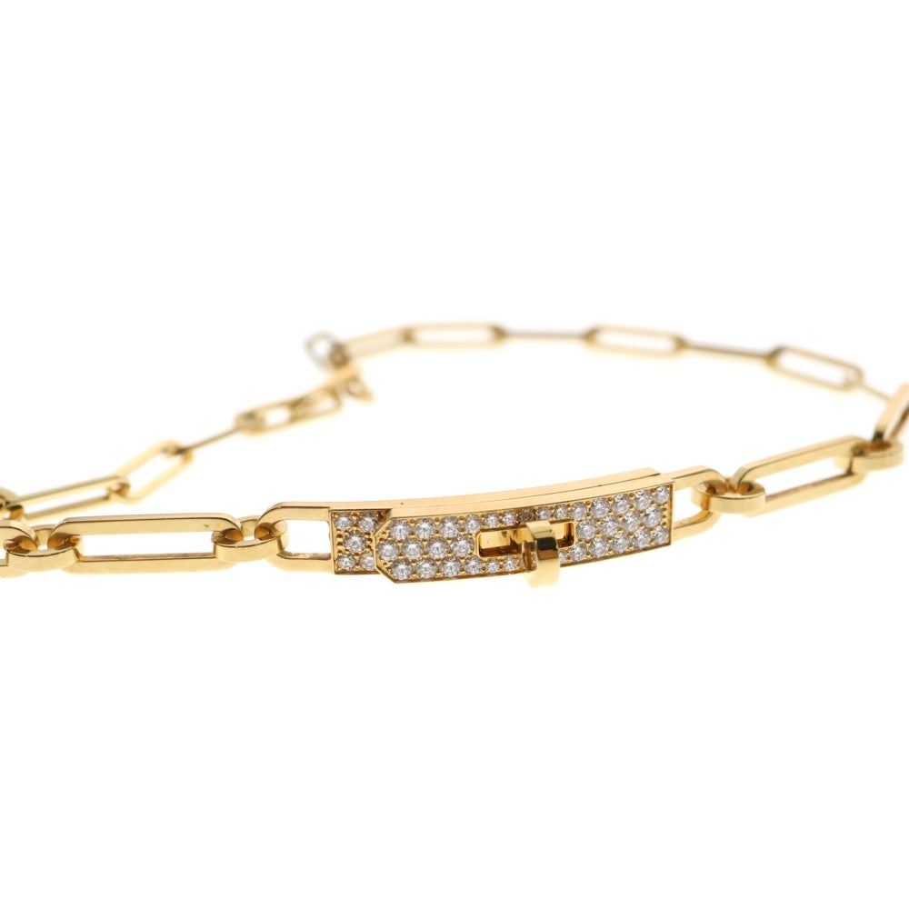 HERMES(エルメス) ケリーチェーン ダイヤブレスレット PM ダブルチョーカー Au750 K18 PG ピンクゴールド