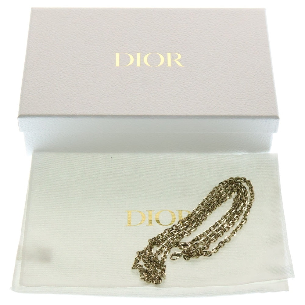 Christian Dior(クリスチャンディオール) レディディオール チェーンフォンケース フォンショルダーバッグ ブラック ゴールド金具 パテント