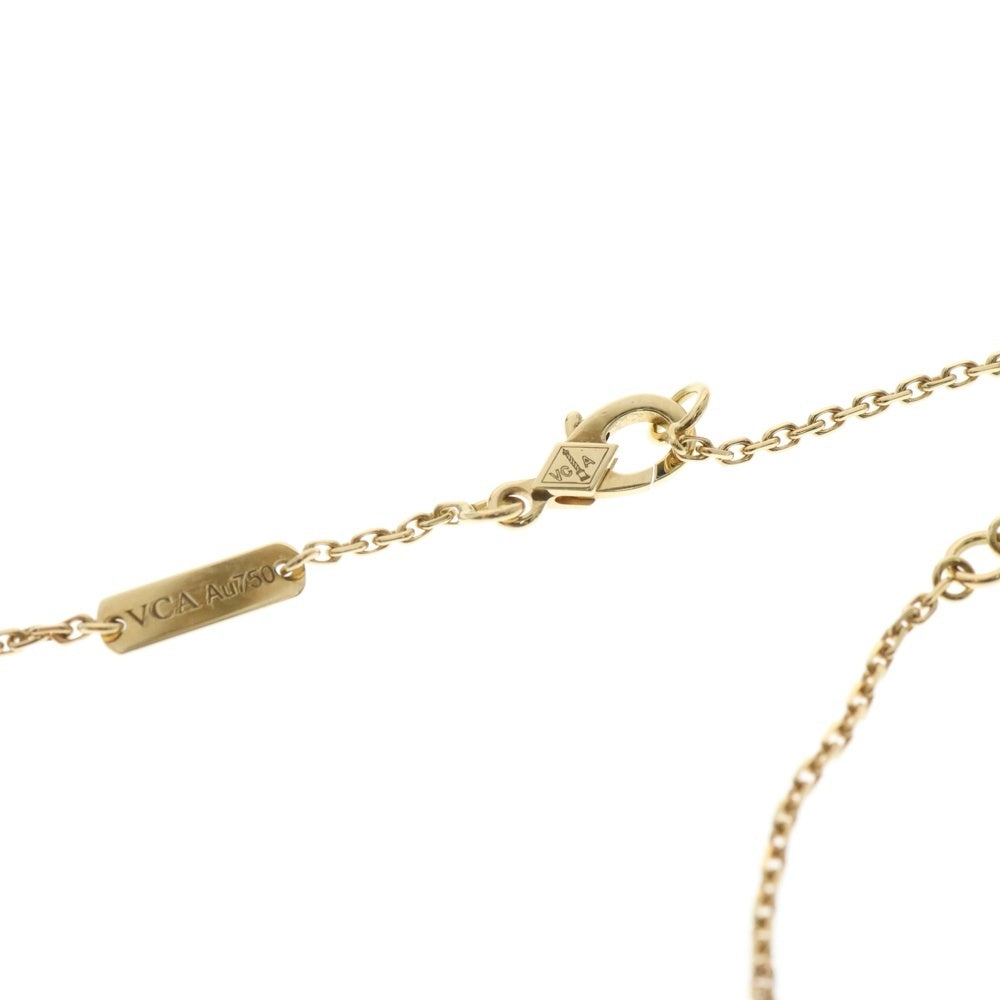 Van Cleef & Arpels(ヴァンクリーフアンドアーペル) ヴィンテージアルハンブラ マザーオブパール チェーンネックレス Au750YG イエローゴールド レディース