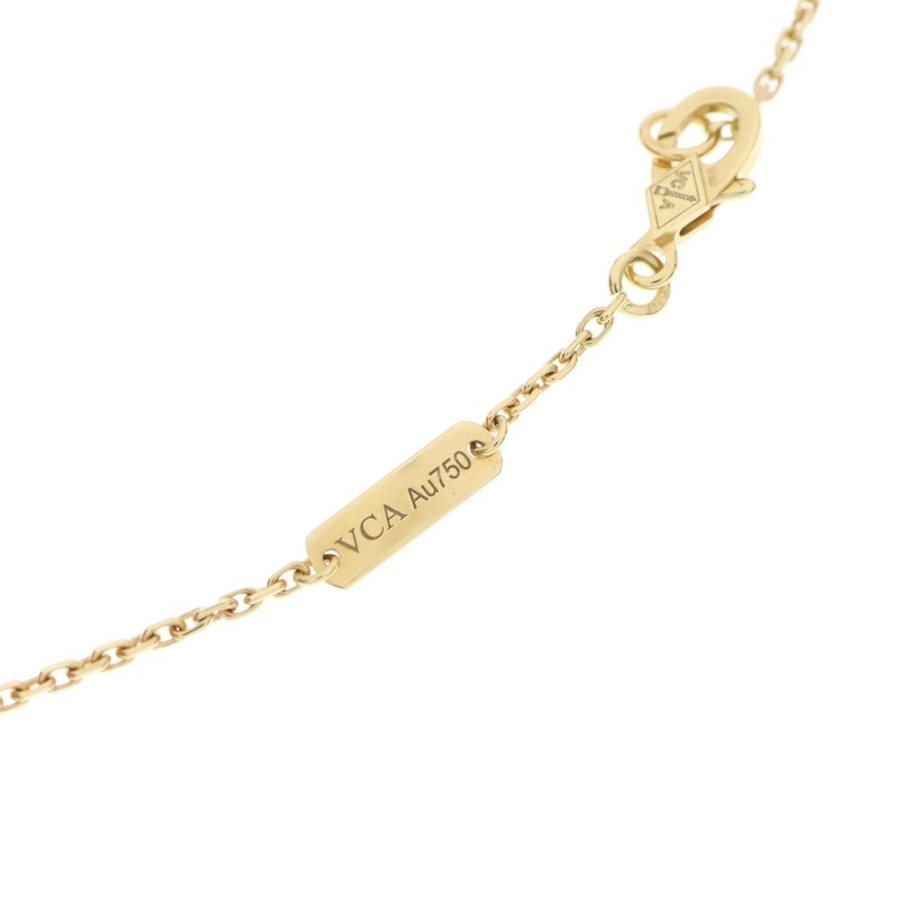 Van Cleef & Arpels(ヴァンクリーフアンドアーペル) ヴィンテージアルハンブラ マザーオブパール チェーンネックレス Au750YG イエローゴールド レディース