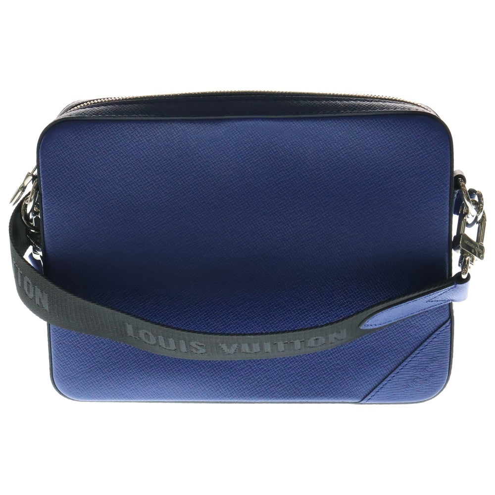 LOUIS VUITTON(ルイヴィトン) タイガラマ トリオ・メッセンジャーバッグ ショルダーバッグ ブルー レザー×PVC シルバー金具 M30848