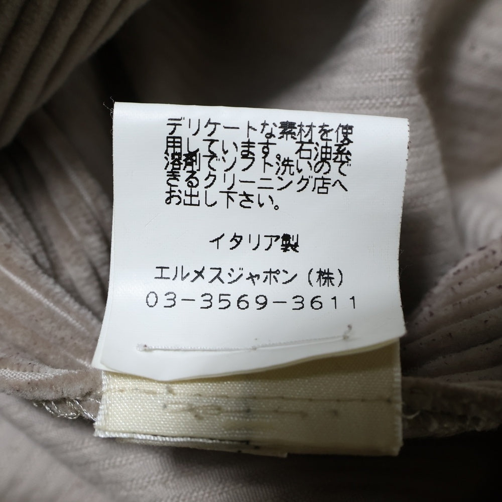 HERMES(エルメス) マルジェラ期 カシミヤ混 コットン コーデュロイ ラグランスリーブ ステンカラー コート ベージュ
