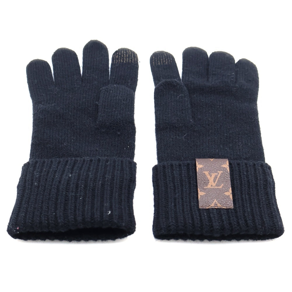 LOUIS VUITTON(ルイヴィトン) LV マイユ グローブ メダリオン 手袋 ブラック×ホワイト M79307