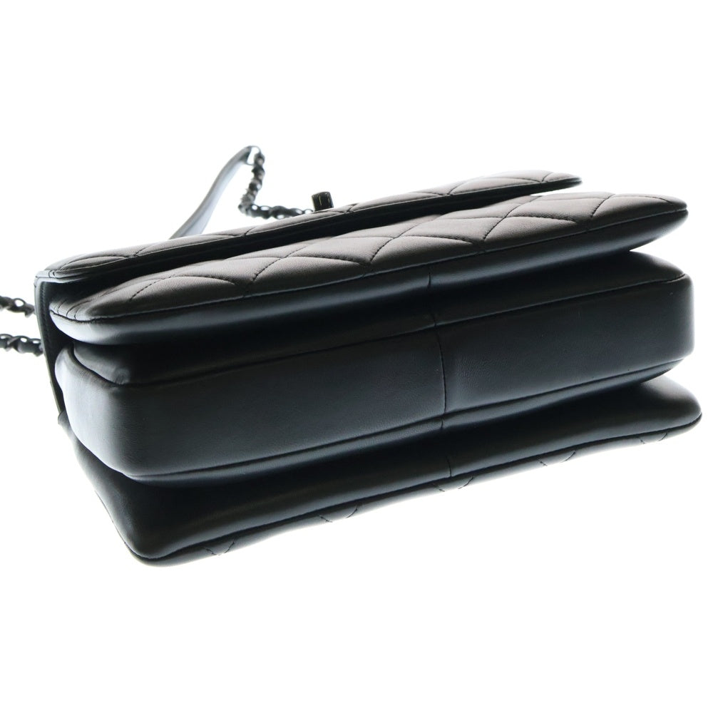 CHANEL(シャネル) トレンディCC トップハンドルXS ブラック ラムスキン ブラック金具 チェーン ショルダーバッグ A92236