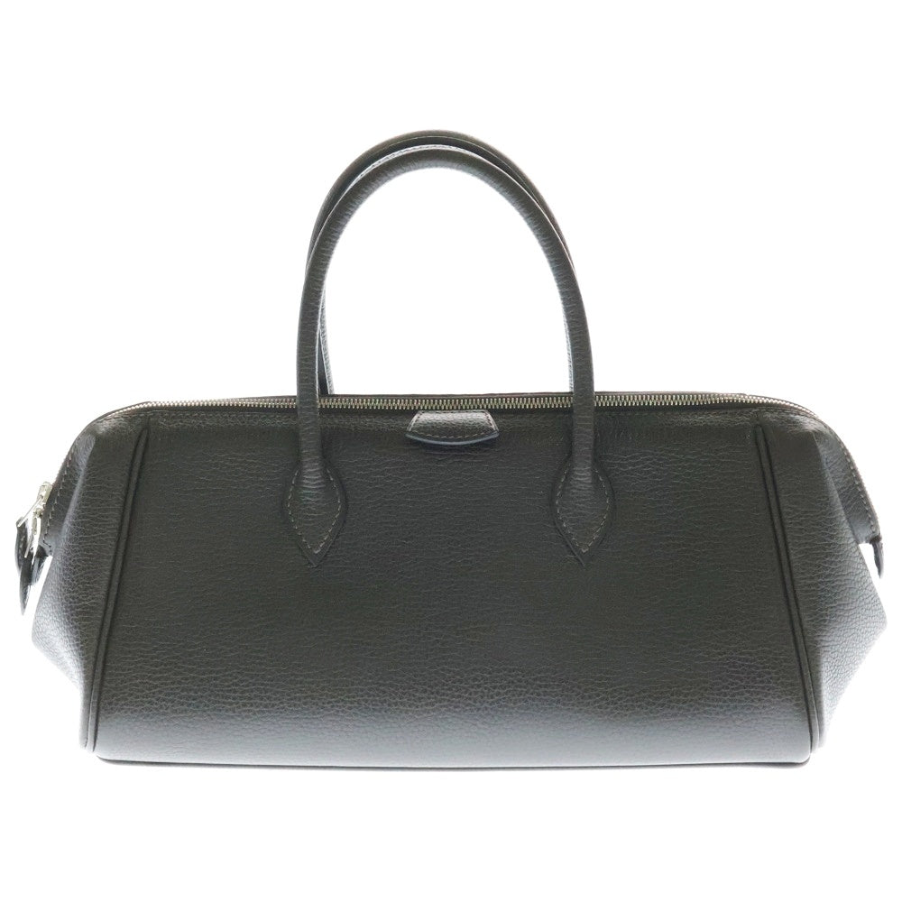 HERMES(エルメス) パリボンベイ27 ヴァッシュリエジェ ハンドバッグ ミニバッグ ブラウン レザー シルバー金具 □J
