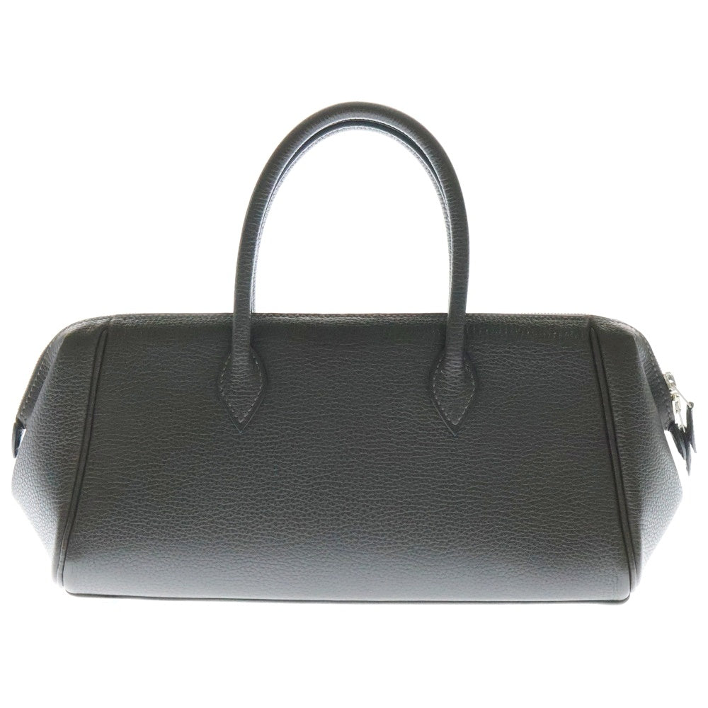 HERMES(エルメス) パリボンベイ27 ヴァッシュリエジェ ハンドバッグ ミニバッグ ブラウン レザー シルバー金具 □J