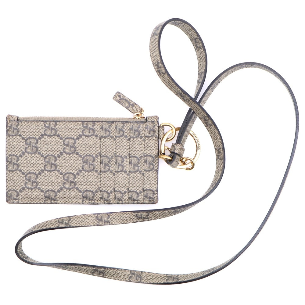 GUCCI(グッチ) グッチバレンシアガ フラグメントケース カードケース ゴールド金具 ベージュ 681706