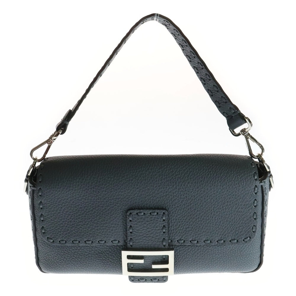 FENDI(フェンディ) マンマバケット セレリア 2WAY ハンドバッグ ショルダーバッグ グレー レザー 8BR600