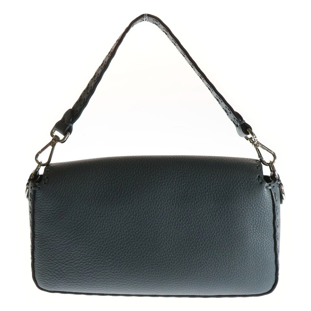 FENDI(フェンディ) マンマバケット セレリア 2WAY ハンドバッグ ショルダーバッグ グレー レザー 8BR600