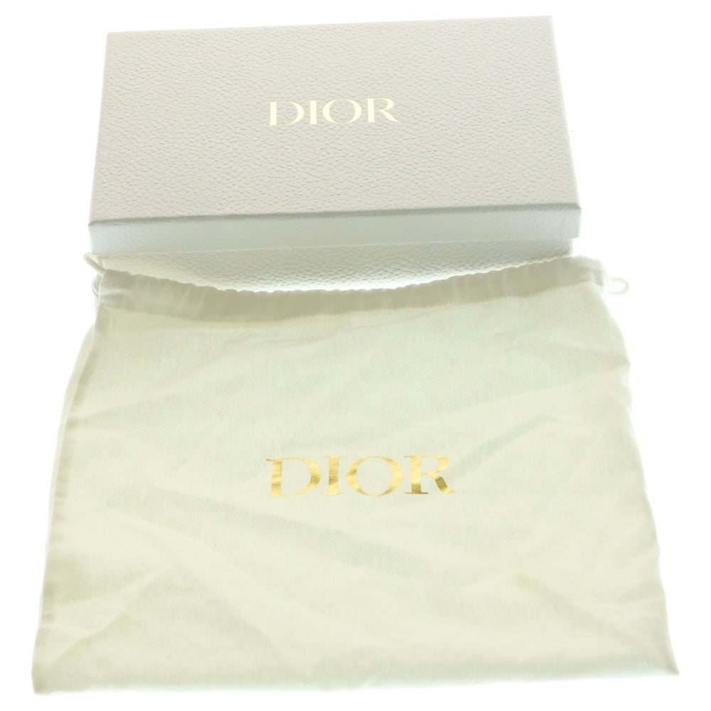 Christian Dior(クリスチャンディオール) カロ キルティング ミニチェーンショルダーバッグ ガンメタ金具 グレー レザー
