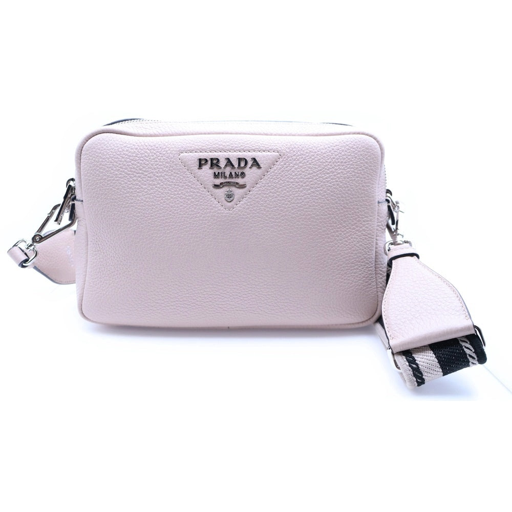 PRADA(プラダ) ヴィッテロダイノ ショルダーバッグ ライトピンク シルバー金具 レザー 1BH192