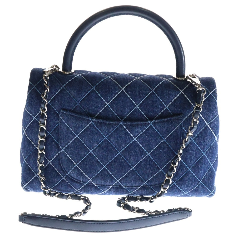 CHANEL(シャネル) ココマーク ココハンドル29 2WAY デニムハンドバッグ ショルダーバッグ インディゴブルー レディース