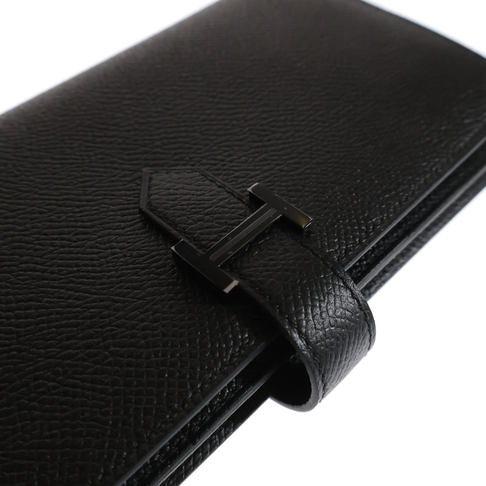 HERMES(エルメス) ベアン スフレ ブラック エプソン ブラック金具 U刻印 財布 コンパクトウォレット レザー