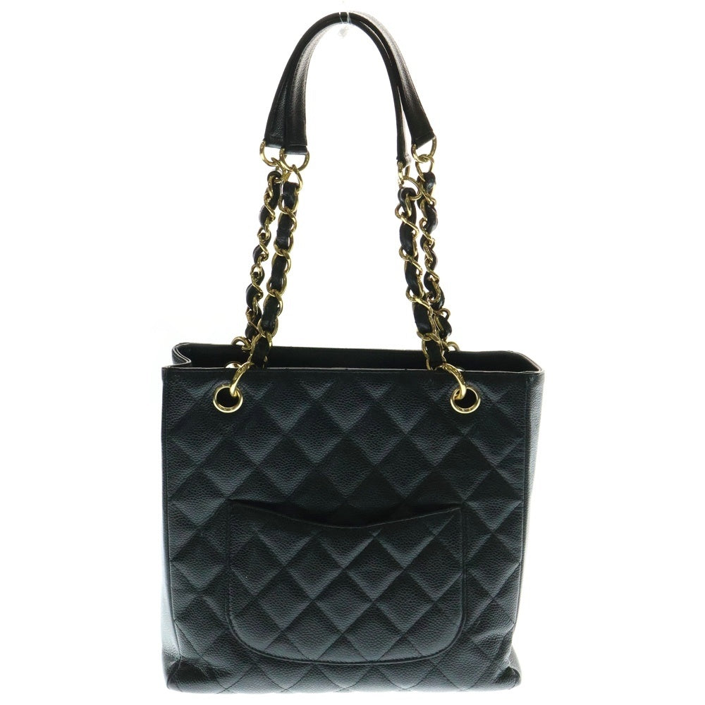 CHANEL(シャネル) マトラッセ PST キャビアスキン チェーンレザートートバッグ ゴールド金具 A50994