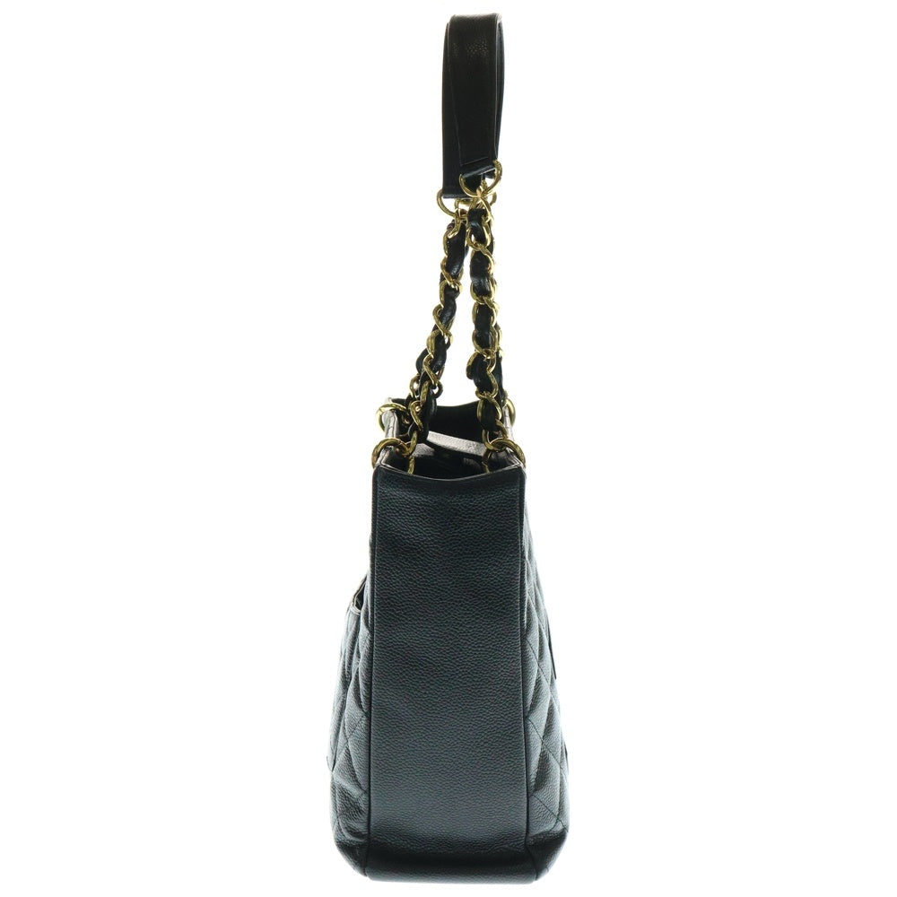 CHANEL(シャネル) マトラッセ PST キャビアスキン チェーンレザートートバッグ ゴールド金具 A50994