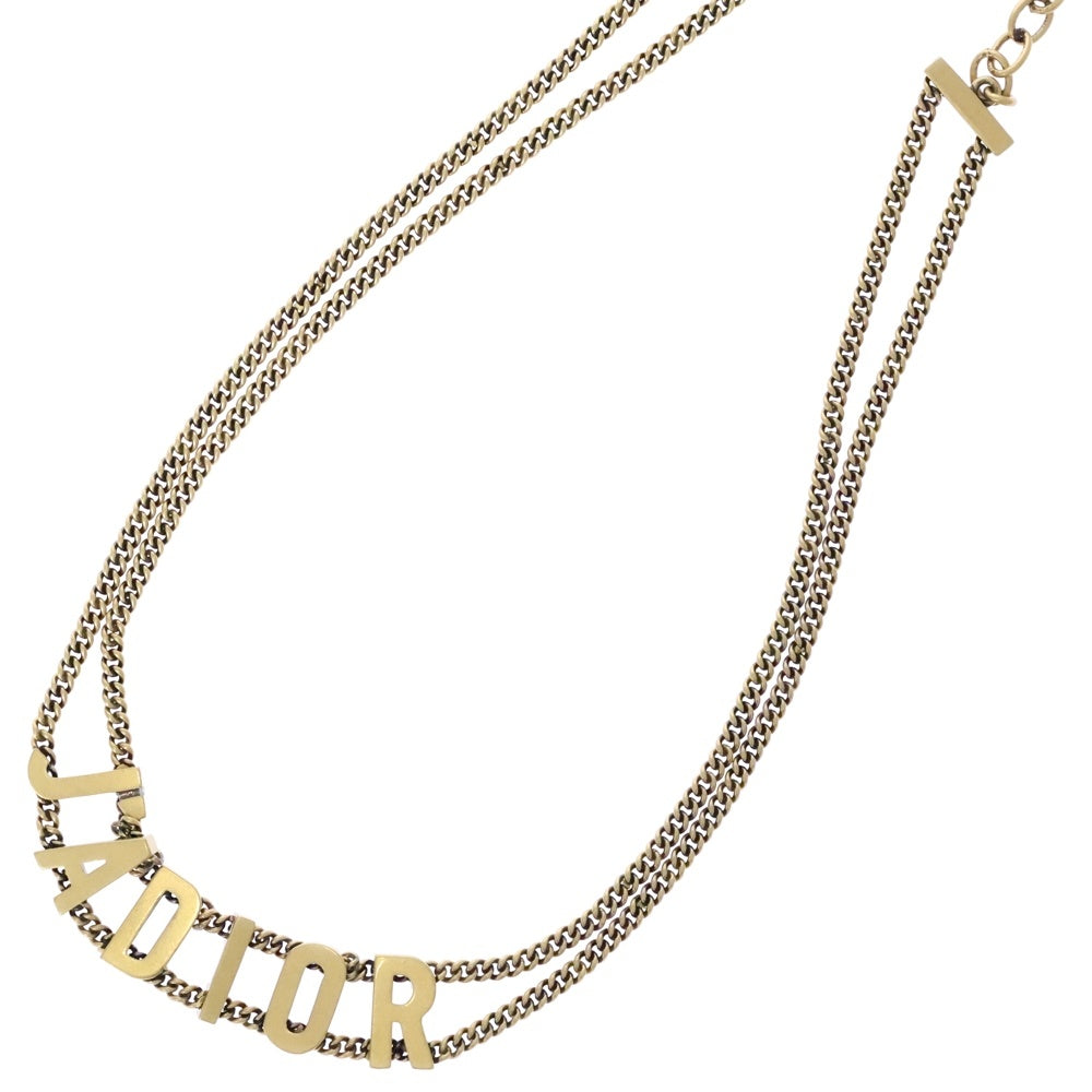 DIOR(ディオール) J'ADIOR 2連 ロゴトップ チョーカー GP ゴールド ネックレス