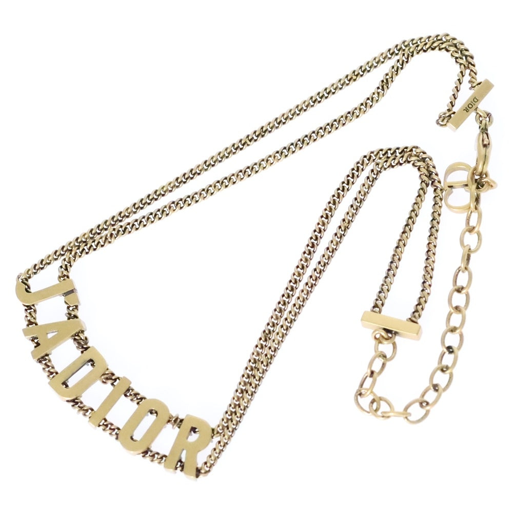 DIOR(ディオール) J'ADIOR 2連 ロゴトップ チョーカー GP ゴールド ネックレス