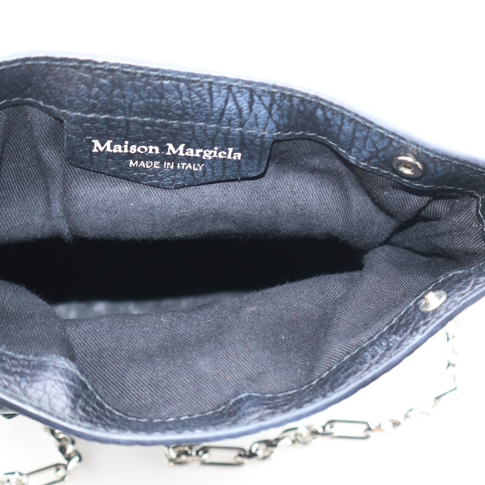 Maison Margiela 11(メゾンマルジェラ11) 5AC マイクロ チェーン ショルダーバッグ ハンドバッグ ブラック レザー