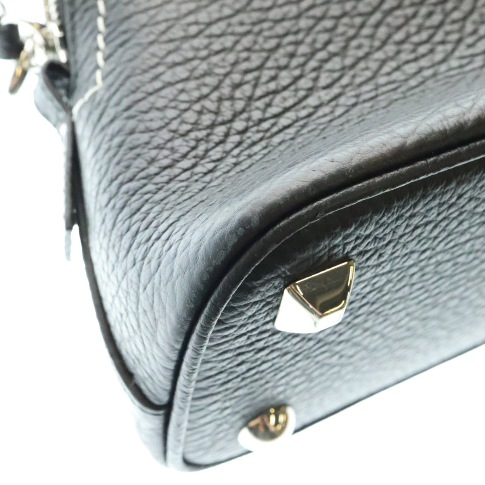 Maison Margiela 11(メゾンマルジェラ11) 5AC マイクロ チェーン ショルダーバッグ ハンドバッグ ブラック レザー