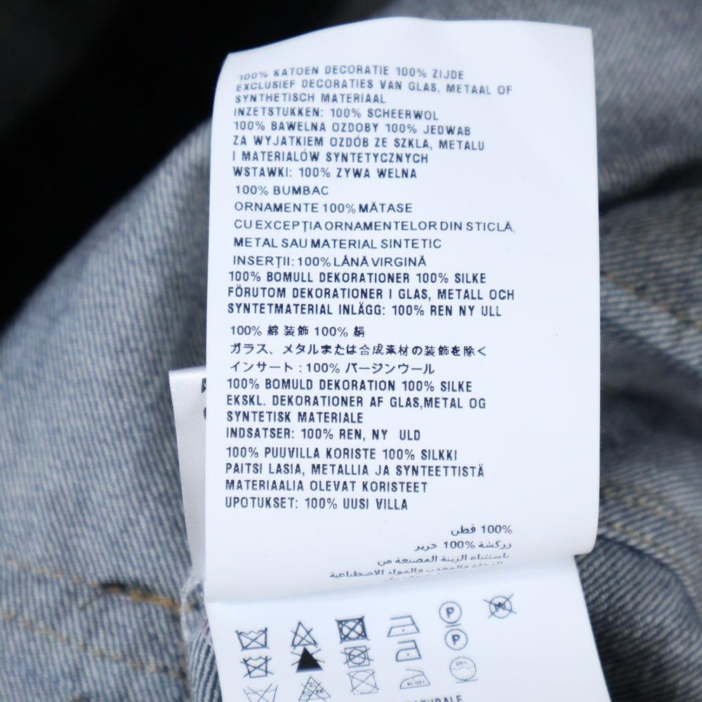 miumiu(ミュウミュウ) アップリケビーズ刺繡デニムジャケット インディゴブルー レディース GWB032 1PGW