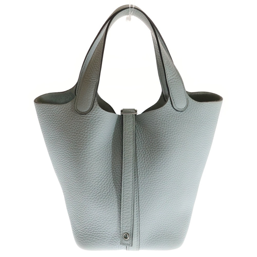 HERMES(エルメス) ピコタンロックPM ブルーペール トリヨンクレマンス ハンドバッグ シルバー金具 W刻印