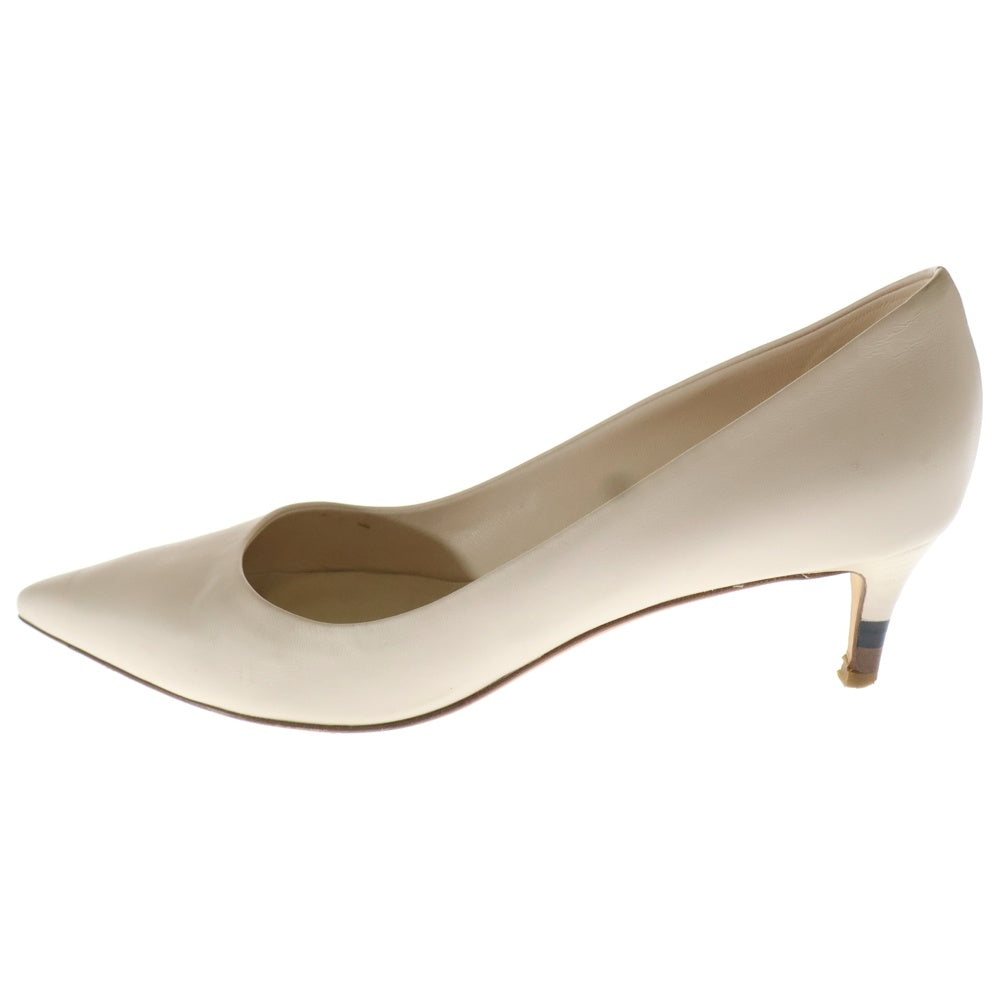 FENDI(フェンディ) ポインテッドトゥ レザー ヒールパンプス シューズ  