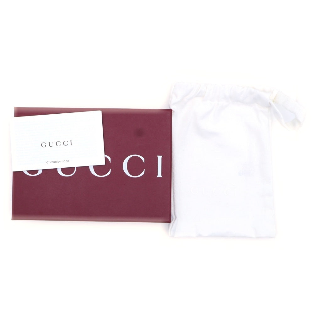 GUCCI(グッチ) GGエンブレム 2つ折り財布 コンパクトウォレット コインケース オレンジ×ベージュ PVCレザー×レザー 820692