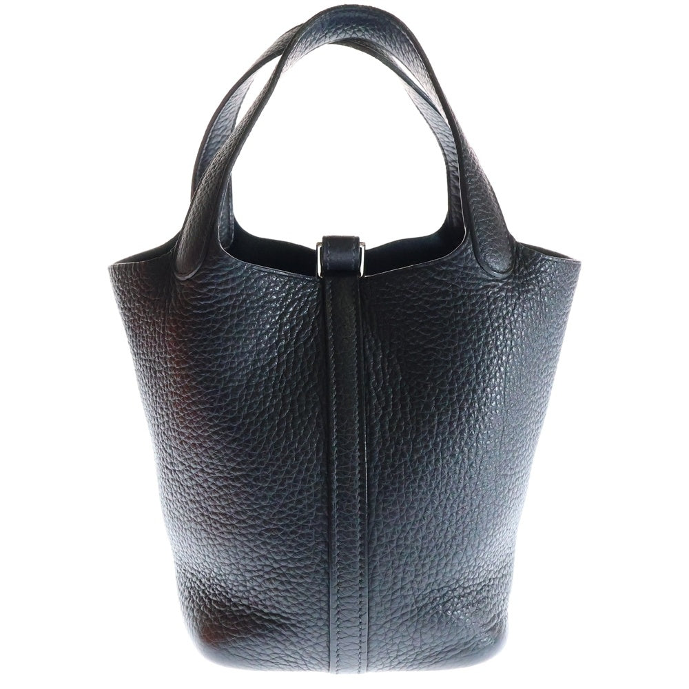 HERMES(エルメス) ピコタンPM トリヨンクレマンス レザーハンドバッグ ブラック レディース □L刻印
