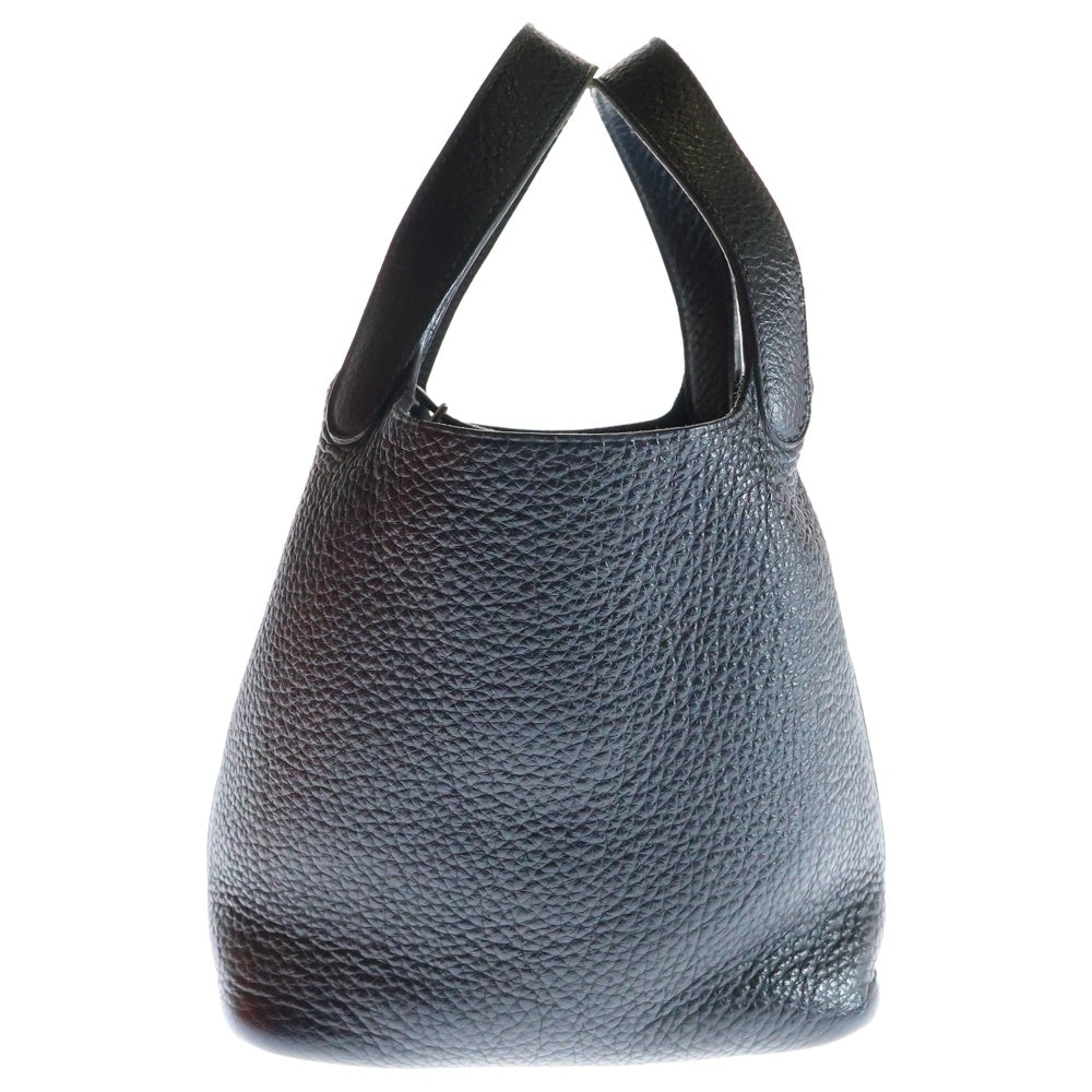 HERMES(エルメス) ピコタンPM トリヨンクレマンス レザーハンドバッグ ブラック レディース □L刻印